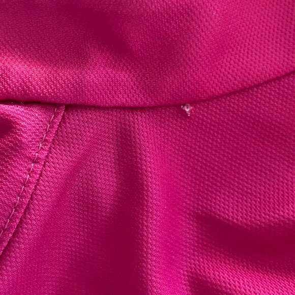 Nike Dri-Fit Athletic Slvless Mandarin Collar V NecK Poly Top Pink Grn Sz S NWT - Picture 8 of 9